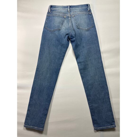 FRAME Women's Le Boy Boyfriend Fit Blue Denim Jeans - Size 25 (25x28) - Picture 2 of 5